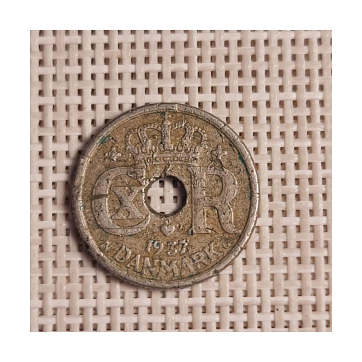 Denmark 10 Øre 1937 KM-822 F