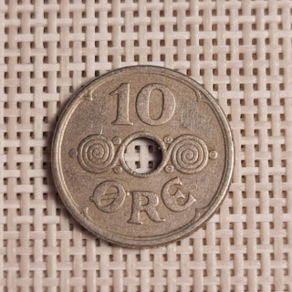 Denmark 10 Øre 1938 KM-822 VF