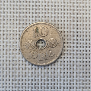 Denmark 10 Øre 1939 KM-822 VF