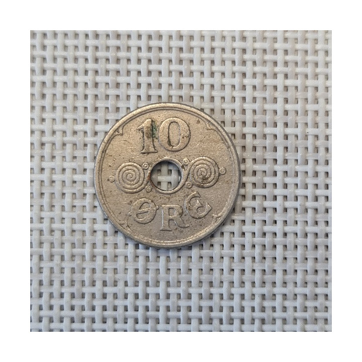 Denmark 10 Øre 1939 KM-822 VF