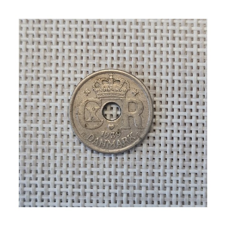 Denmark 10 Øre 1939 KM-822 VF
