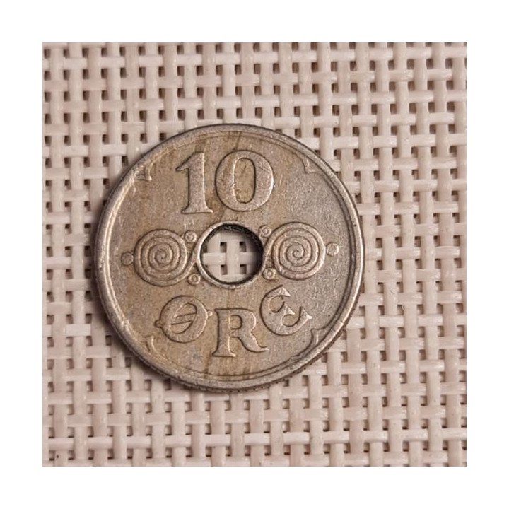 Denmark 10 Øre 1940 KM-822 VF