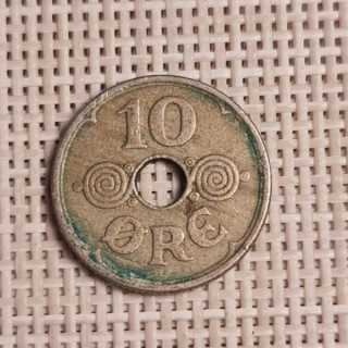 Denmark 10 Øre 1941 KM-822 VF