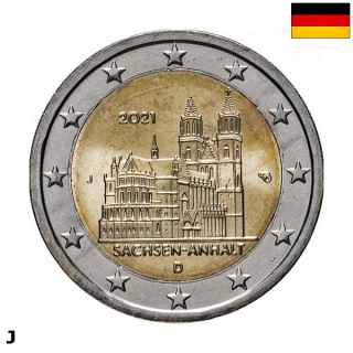 Germany 2 Euro 2021 J "Saxony-Anhalt" UNC
