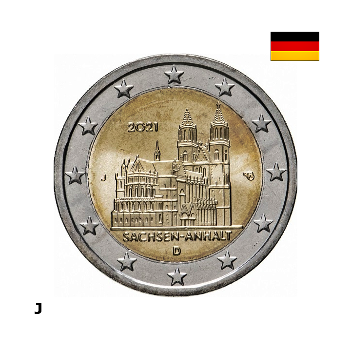 Germany 2 Euro 2021 J "Saxony-Anhalt" UNC
