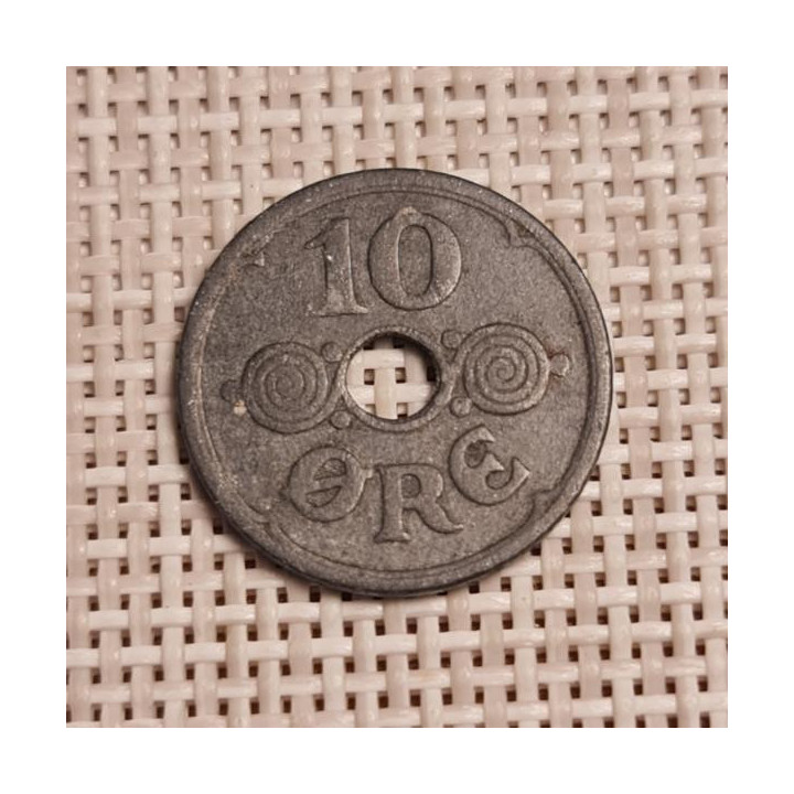 Denmark 10 Øre 1941 KM-822a VF