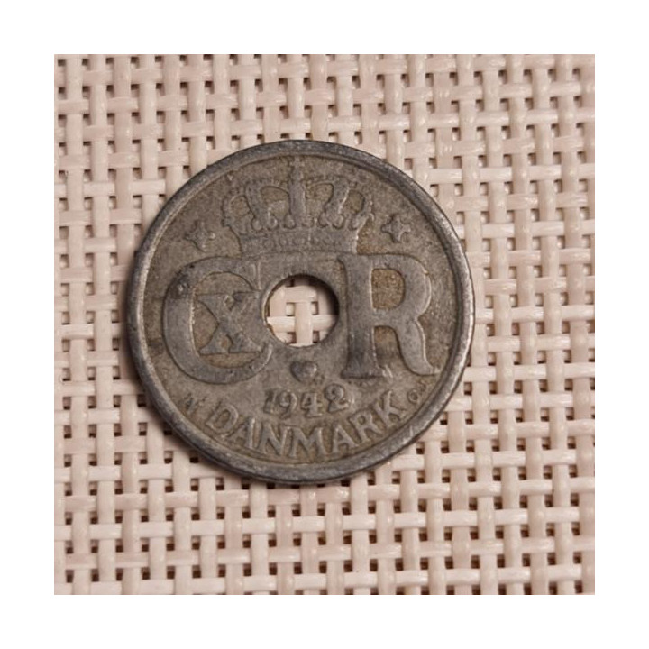 Denmark 10 Øre 1942 KM-822a VF