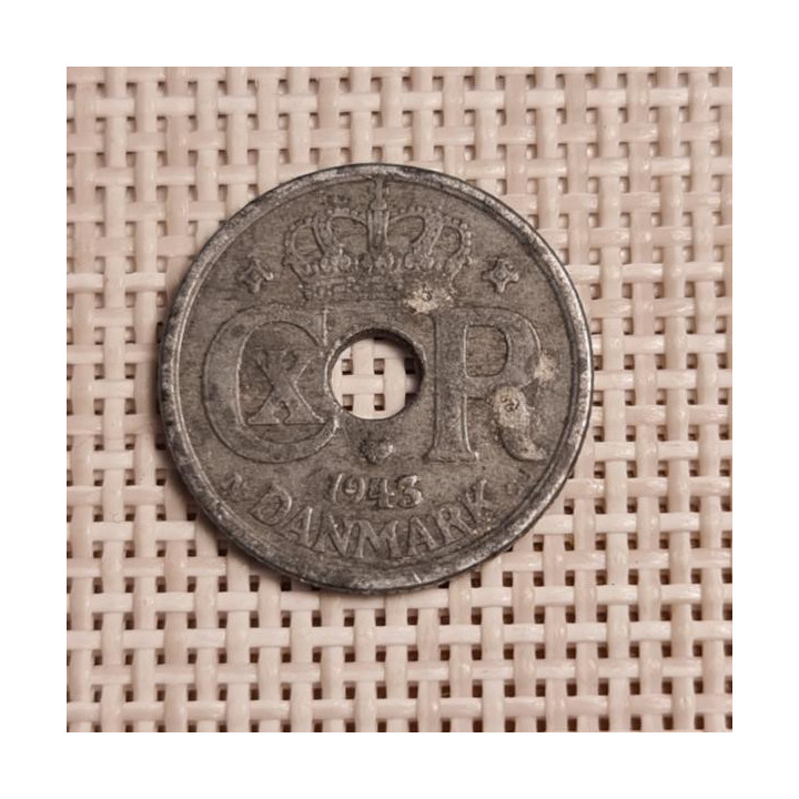 Denmark 10 Øre 1943 KM-822a VF