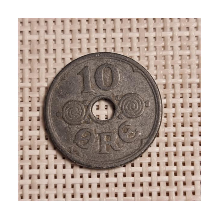 Denmark 10 Øre 1944 KM-822a VF