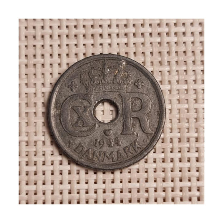 Denmark 10 Øre 1944 KM-822a VF