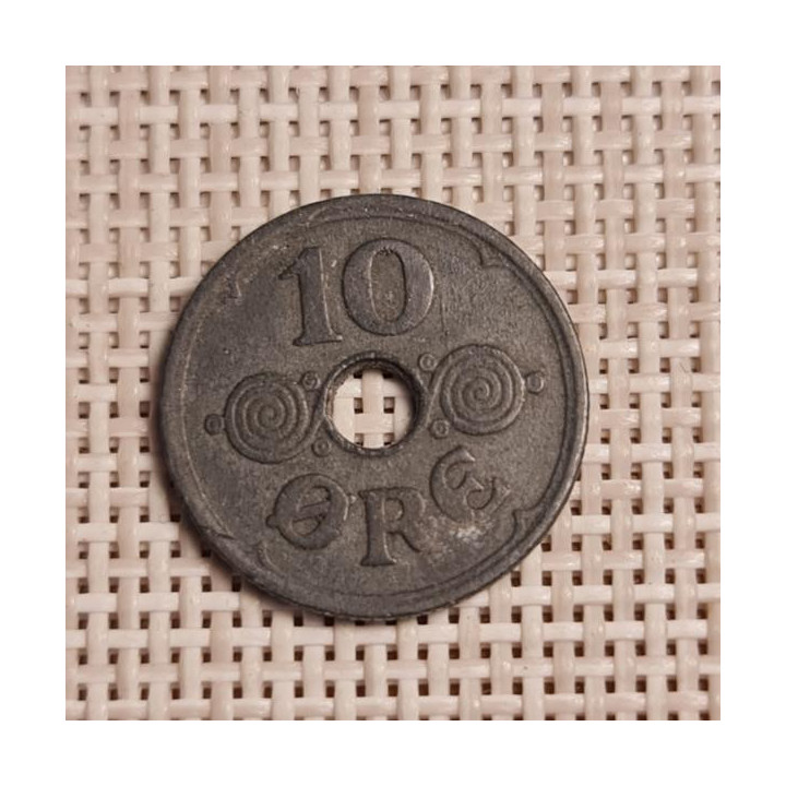 Denmark 10 Øre 1945 KM-822a VF