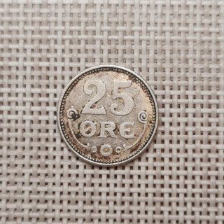 Denmark 25 Øre 1913 KM-815 VF