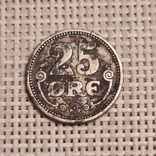 Denmark 25 Øre 1917 KM-815 VF