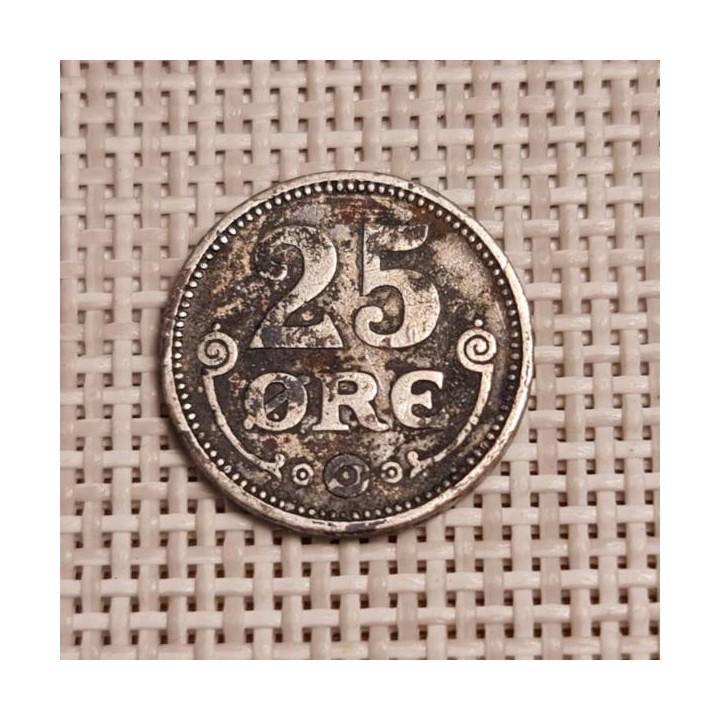 Denmark 25 Øre 1917 KM-815 VF