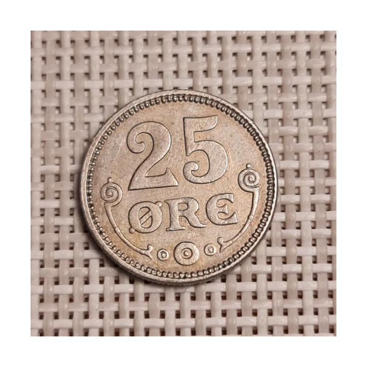 Denmark 25 Øre 1920 KM-815a VF