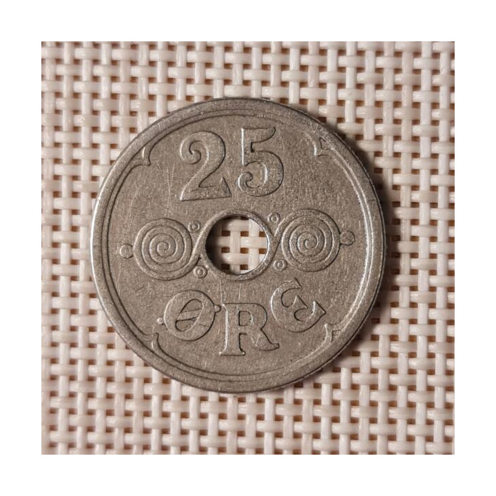 Denmark 25 Øre 1924 KM-823 VF