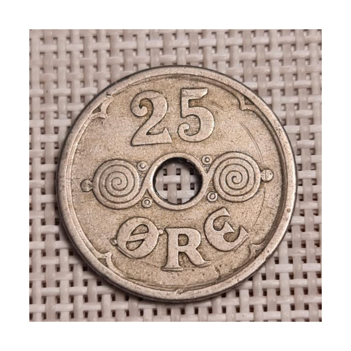 Denmark 25 Øre 1925 KM-823 VF