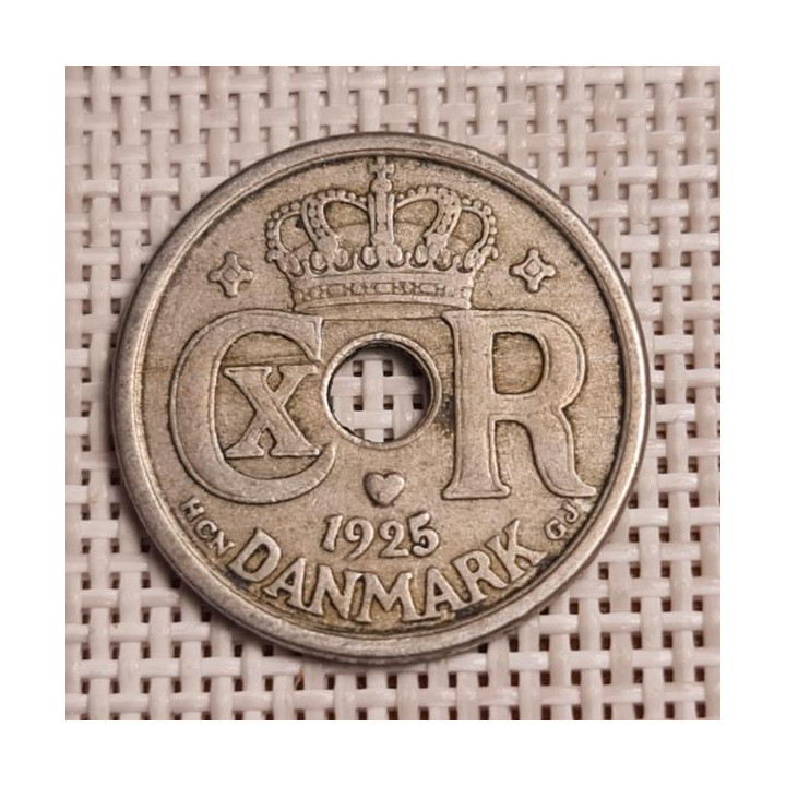 Denmark 25 Øre 1925 KM-823 VF
