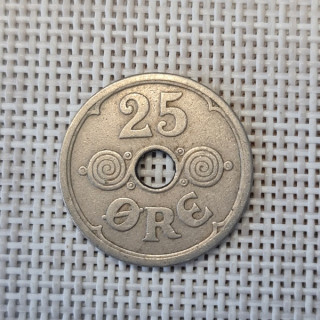 Denmark 25 Øre 1926 KM-823 VF