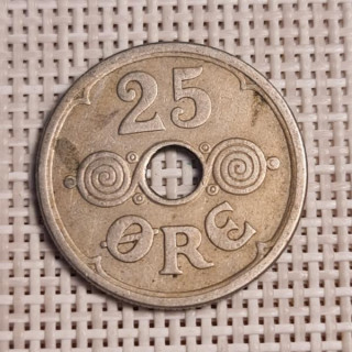 Denmark 25 Øre 1930 KM-823 VF