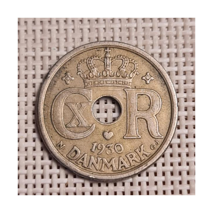 Denmark 25 Øre 1930 KM-823 VF