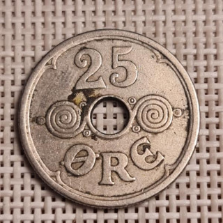 Denmark 25 Øre 1932 KM-823 VF