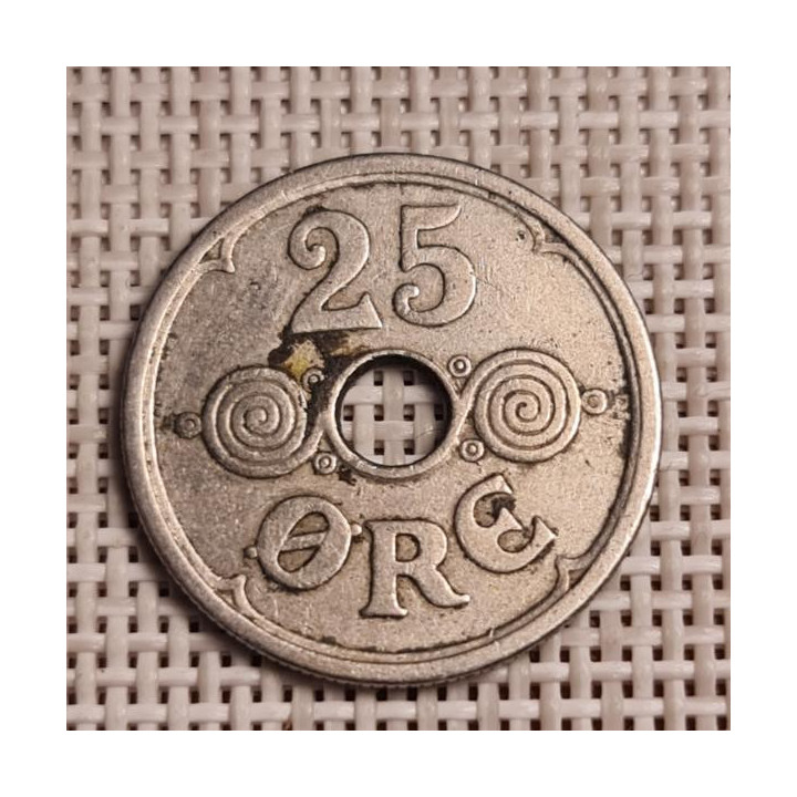 Denmark 25 Øre 1932 KM-823 VF