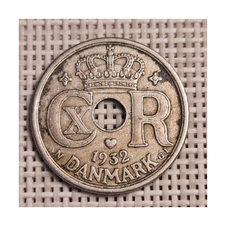 Denmark 25 Øre 1932 KM-823 VF