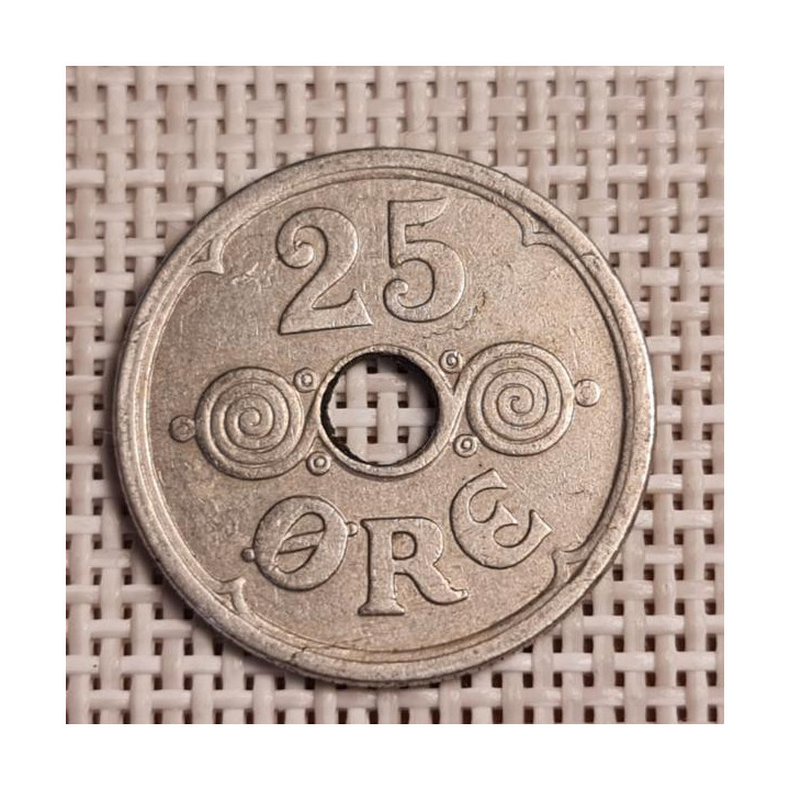 Denmark 25 Øre 1938 KM-823 VF