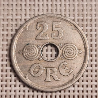 Denmark 25 Øre 1940 KM-823 VF