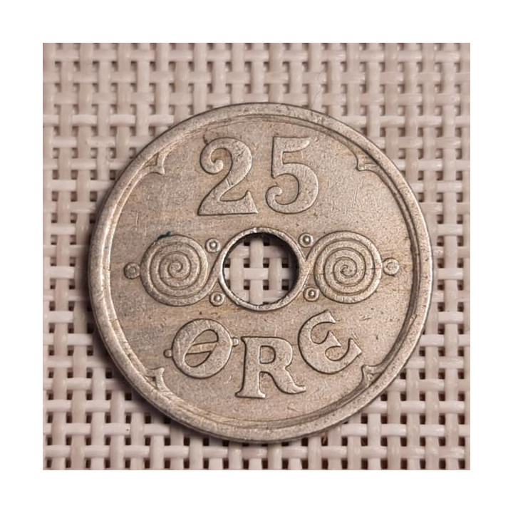 Denmark 25 Øre 1940 KM-823 VF