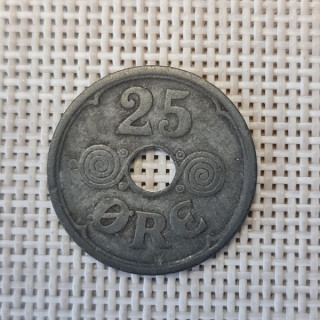 Denmark 25 Øre 1941 KM-823a VF