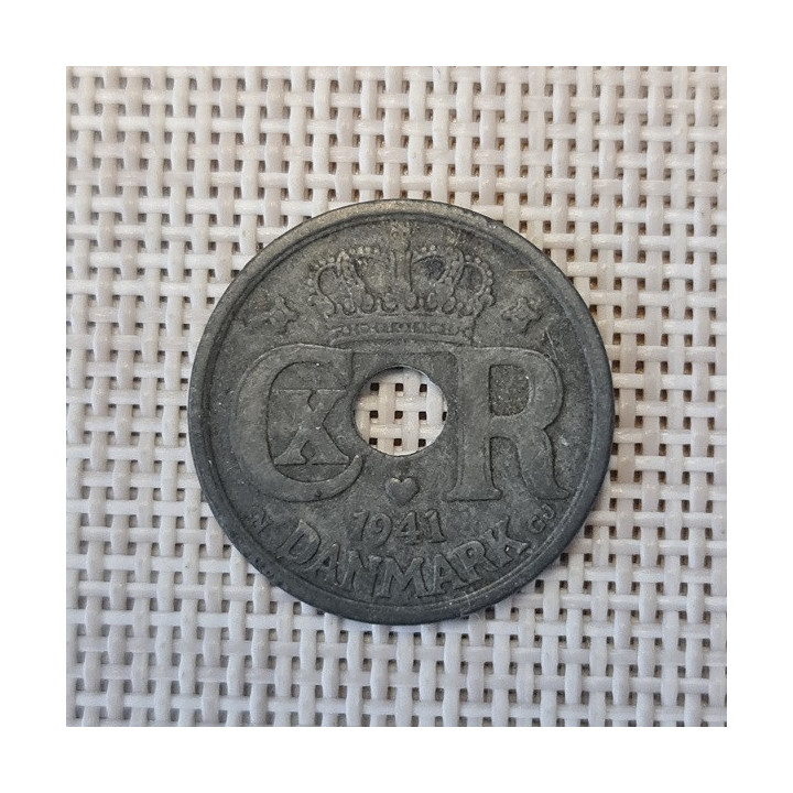 Denmark 25 Øre 1941 KM-823a VF