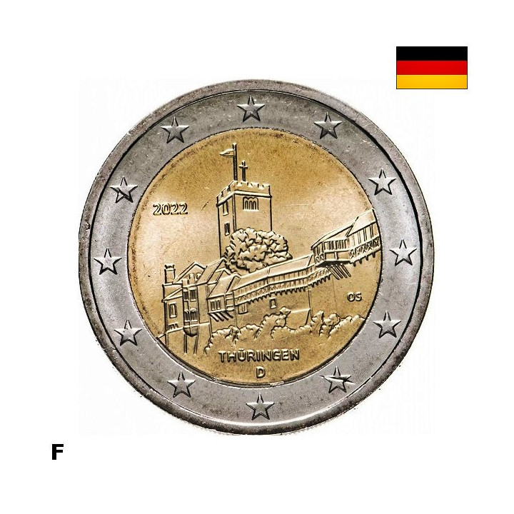 Germany 2 Euro 2022 F "Thüringen" UNC