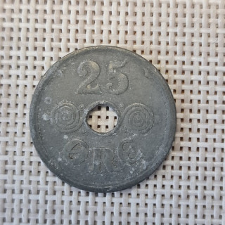 Denmark 25 Øre 1943 KM-823a VF