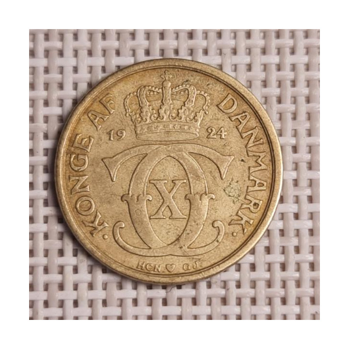 Denmark ½ Krone 1924 KM-831 VF