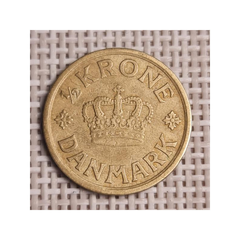 Denmark ½ Krone 1924 KM-831 VF