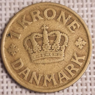 Denmark 1 Krone 1925 KM-824 VF