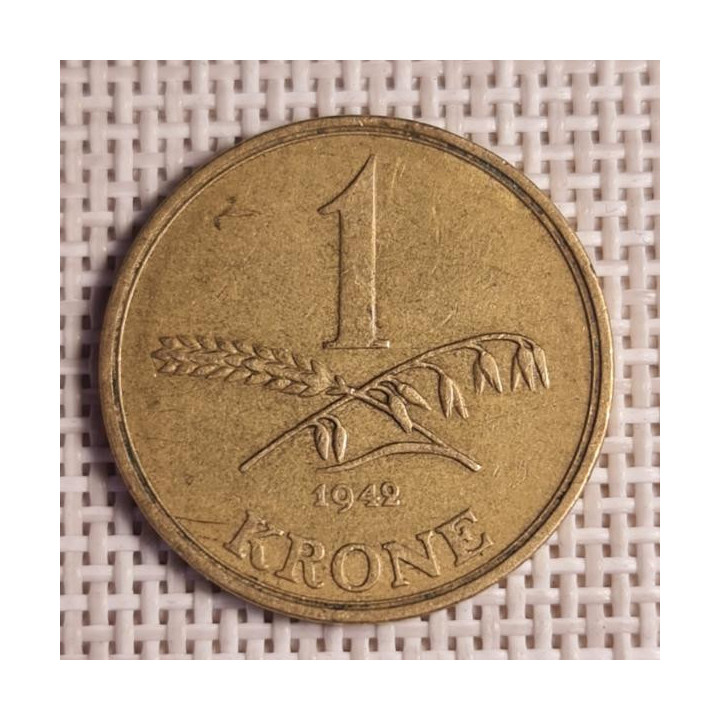 Denmark 1 Krone 1942 KM-835 VF