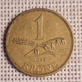 Denmark 1 Krone 1945 KM-835 VF