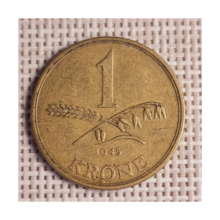 Denmark 1 Krone 1945 KM-835 VF