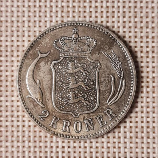 Denmark 2 Kroner 1916 KM-820 VF