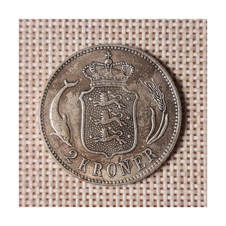 Denmark 2 Kroner 1916 KM-820 VF