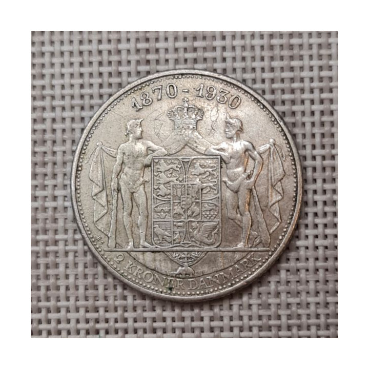 Denmark 2 Kroner 1930 "King Christian X" KM-829 VF