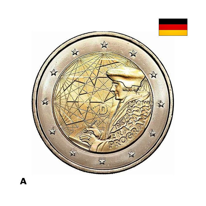 Germany 2 Euro 2022 A "Erasmus (ERA)" UNC