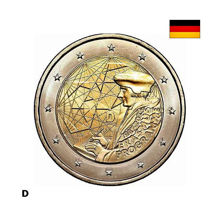 Germany 2 Euro 2022 D "Erasmus (ERA)" UNC