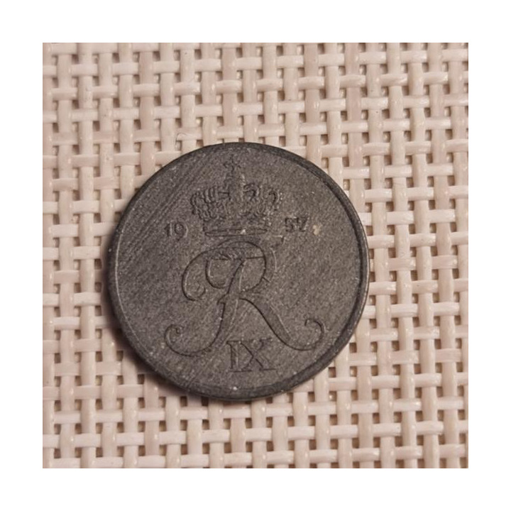 Denmark 1 Øre 1957 KM-839 VF
