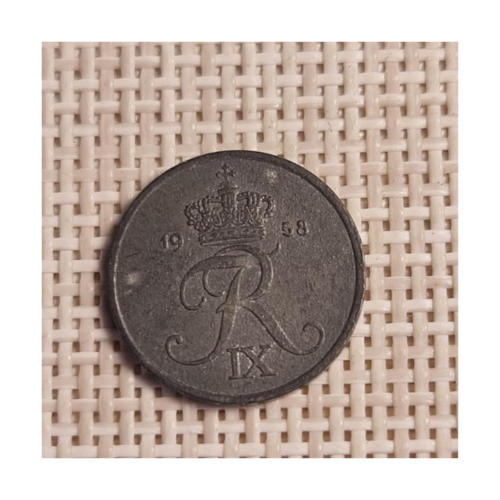 Denmark 1 Øre 1958 KM-839 VF