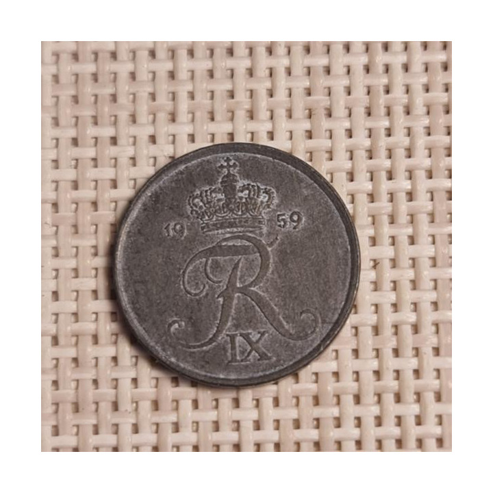 Denmark 1 Øre 1959 KM-839 VF