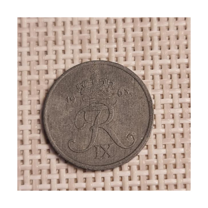Denmark 1 Øre 1963 KM-839 VF